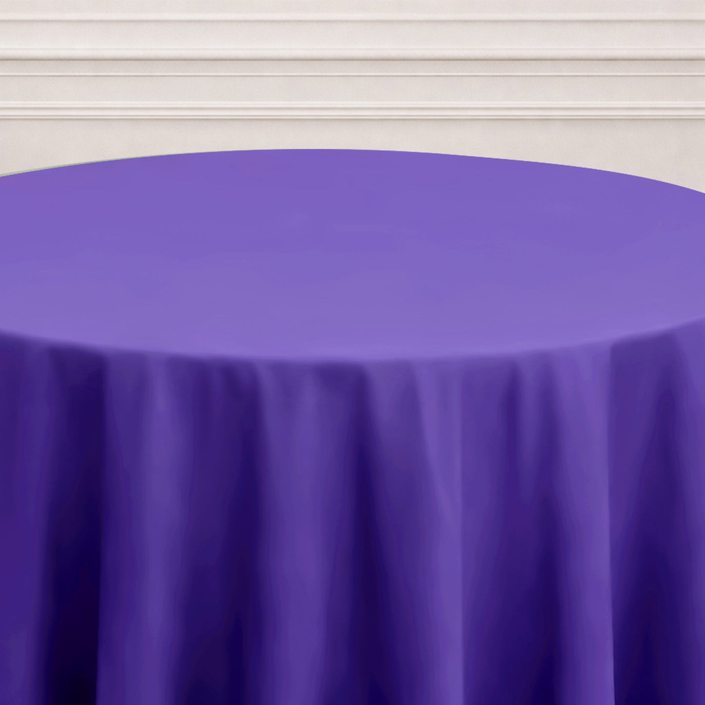 Purple round tablecloth, 120 inches, seamless polyester.