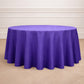 Purple round tablecloth, 120 inches, seamless polyester.