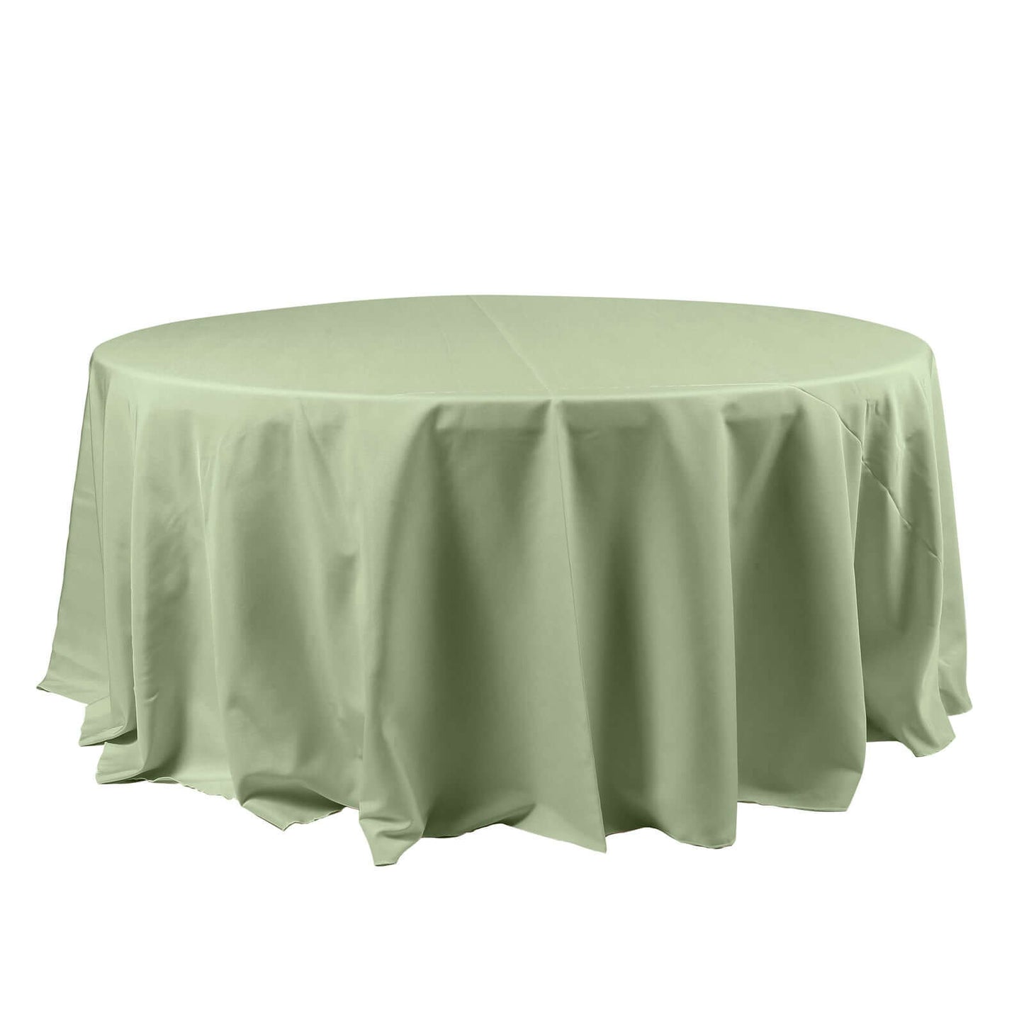 120inch Sage Green Polyester Round Tablecloth | Washable Linen Tablecloth