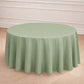 120" sage green seamless polyester round tablecloth on a round table.