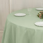 120" Sage Green Seamless Premium Polyester Round Tablecloth - 220GSM for 5 Foot Table With Floor-Length Drop