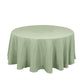 120" Sage Green Seamless Premium Polyester Round Tablecloth - 220GSM for 5 Foot Table With Floor-Length Drop