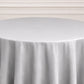 120" Silver Seamless Polyester Round Tablecloth