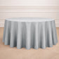 120" Silver Seamless Polyester Round Tablecloth