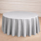 120inches Silver Polyester Round Tablecloth