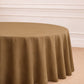 Taupe seamless round tablecloth for elegant table settings.