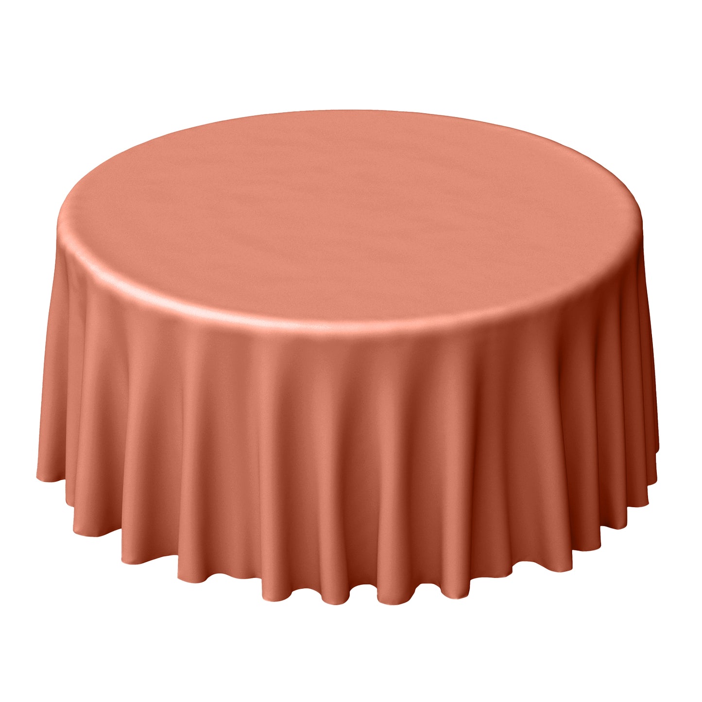 Polyester Terracotta 120 Inch Round Tablecloth