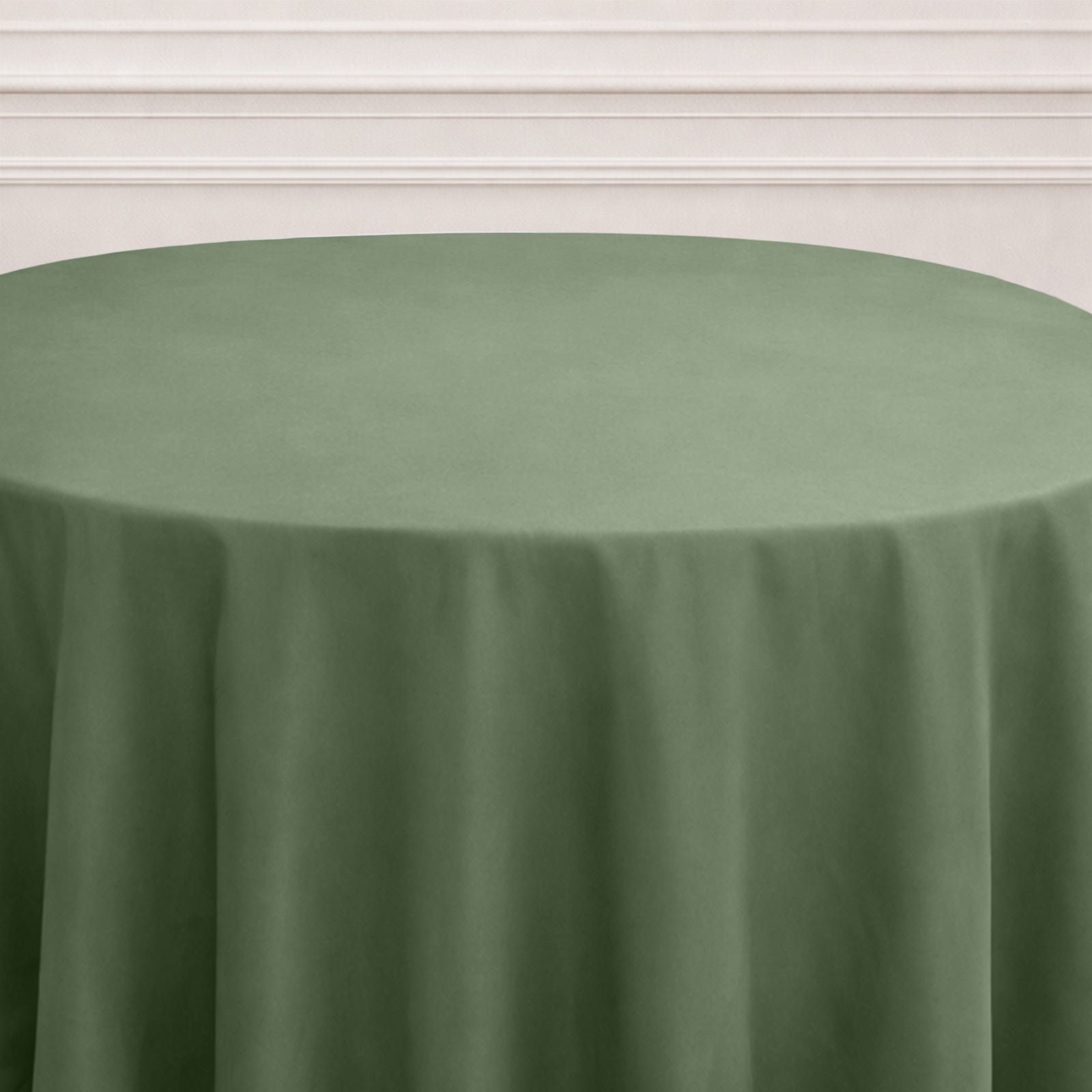 120" Olive Green Polyester Round Tablecloth
