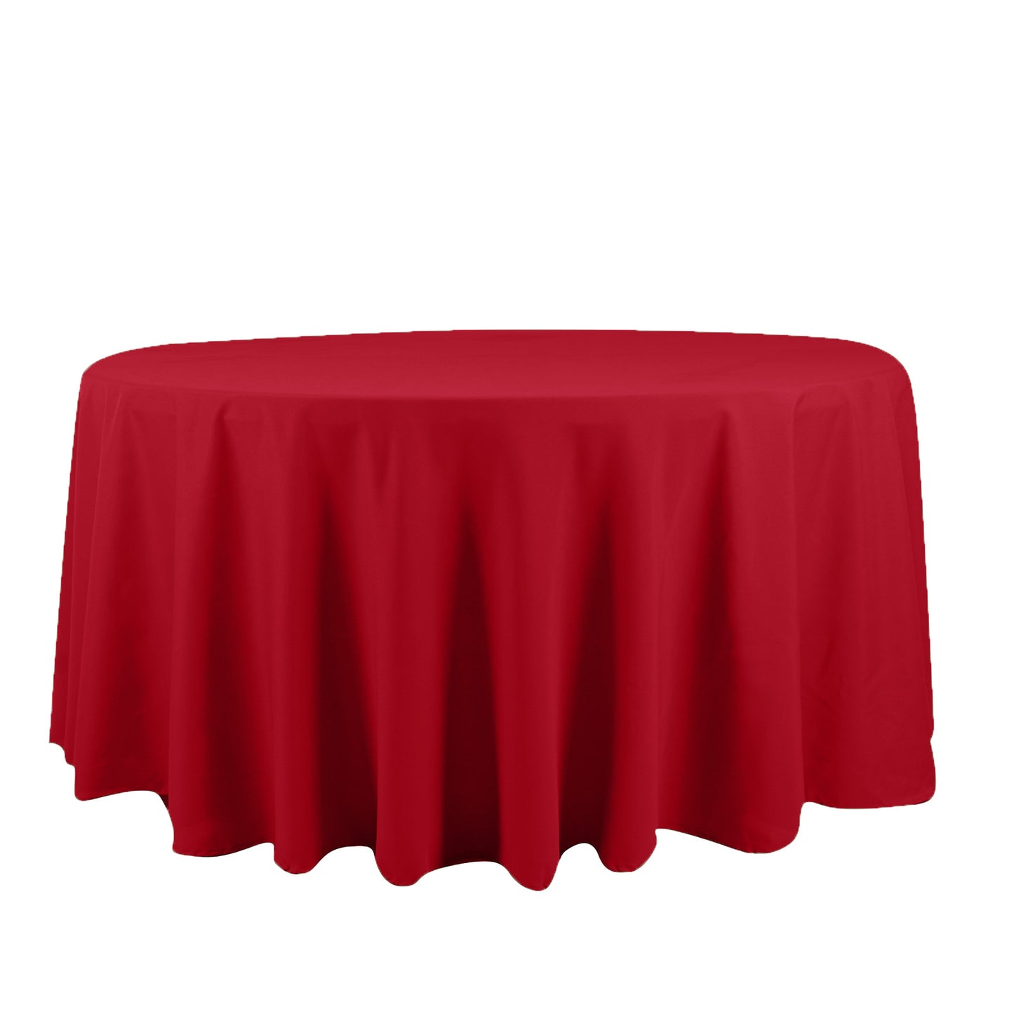 120" Wine Seamless Polyester Round Tablecloth