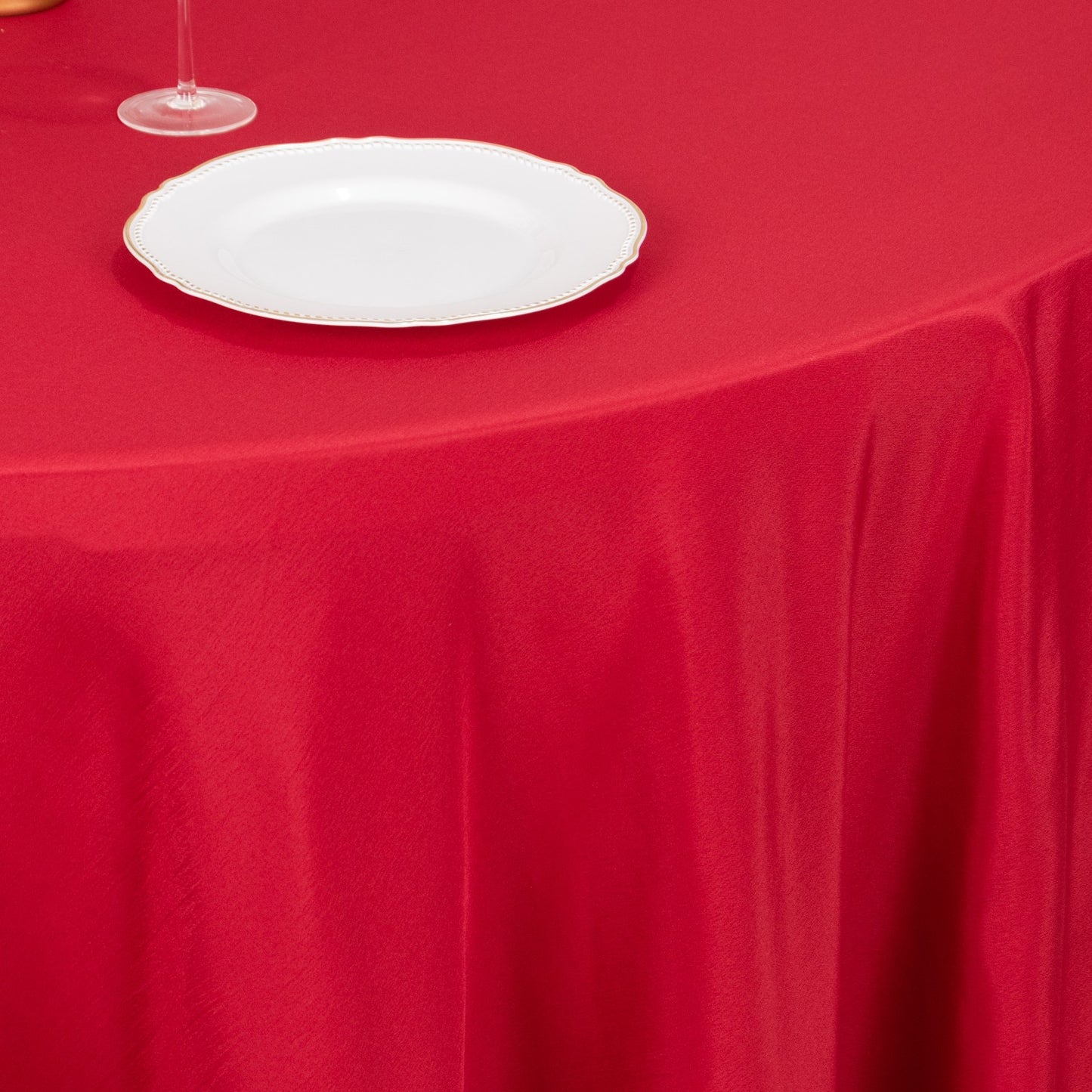 120" Wine Seamless Polyester Round Tablecloth