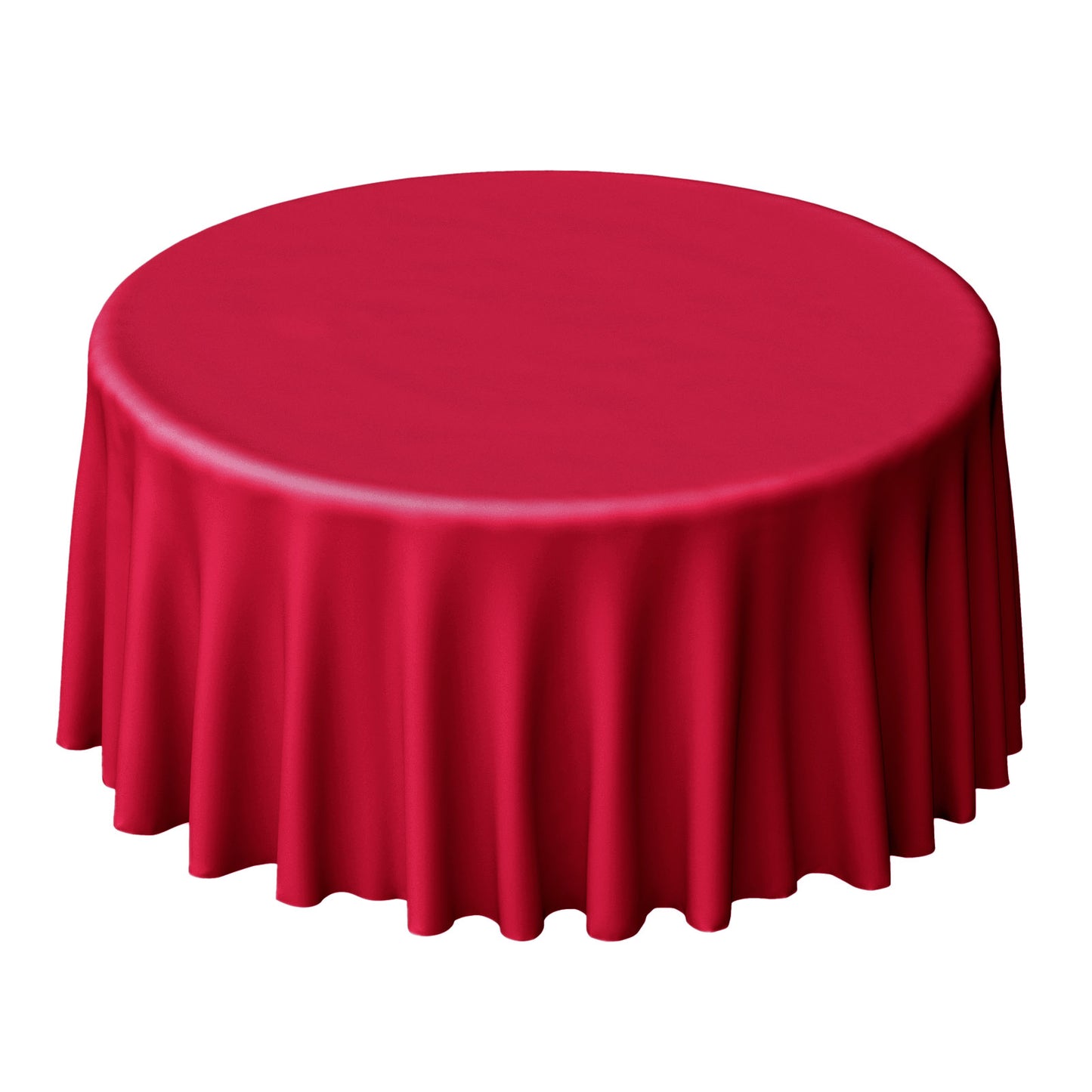 120" Wine Seamless Polyester Round Tablecloth