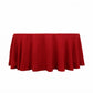 120" Wine Seamless Premium Polyester Round Tablecloth - 220GSM for 5 Foot Table With Floor-Length Dr