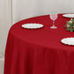 120" Wine Seamless Premium Polyester Round Tablecloth - 220GSM for 5 Foot Table With Floor-Length Dr