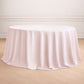 Blush & Rose Gold Colored 132 Inch Round Seamless Polyester Tablecloth