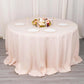 132" Blush Seamless Premium Polyester Round Tablecloth - 220GSM