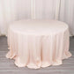 132" Blush Seamless Premium Polyester Round Tablecloth - 220GSM