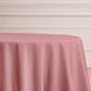 Dusty Rose 132 Inch Seamless Polyester Round Tablecloth 
