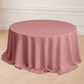 132 Inch Dusty Rose Round Tablecloth in Seamless Polyester