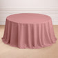 132" Dusty Rose Seamless Polyester Round Tablecloth