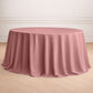 132" Dusty Rose Seamless Polyester Round Tablecloth