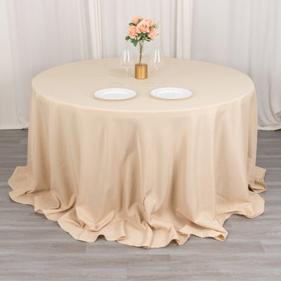 Durability Meets Style with Our Beige Tablecloth