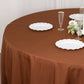 132" Cinnamon Brown Seamless Polyester Round Tablecloth