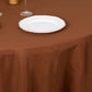 132" Cinnamon Brown Seamless Polyester Round Tablecloth