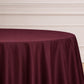 132Inch Burgundy Seamless Polyester Round Tablecloth