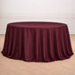 132" Burgundy Seamless Polyester Round Tablecloth