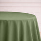 132" Dusty Sage Green Seamless Polyester Round Tablecloth