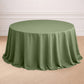 132" Dusty Sage Green Seamless Polyester Round Tablecloth
