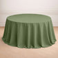 132" Dusty Sage Green Seamless Polyester Round Tablecloth