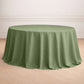 132" Dusty Sage Green Seamless Polyester Round Tablecloth
