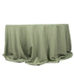 132" Dusty Sage Green Seamless Premium Polyester Round Tablecloth - 220GSM