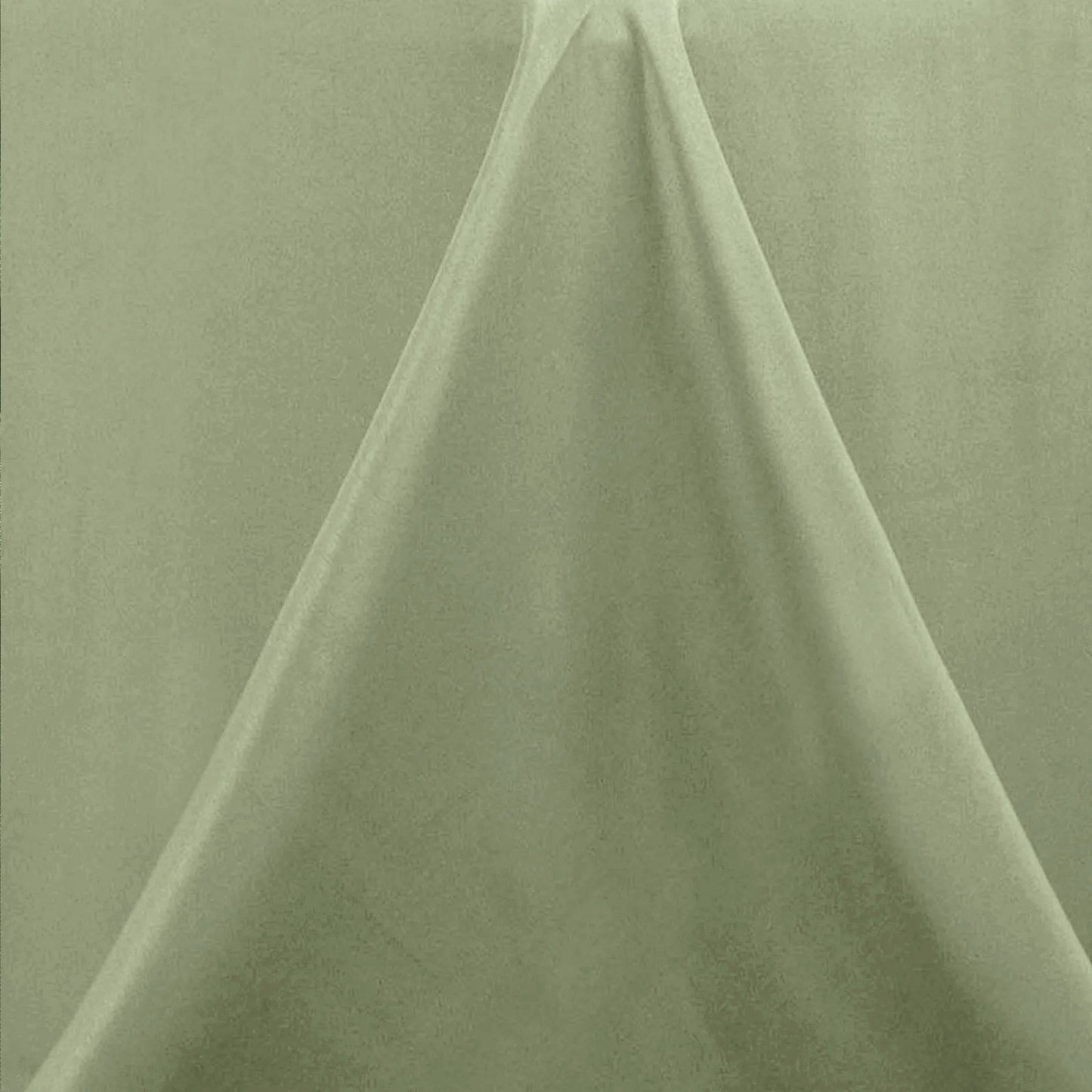 132" Dusty Sage Green Seamless Premium Polyester Round Tablecloth - 220GSM