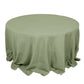 132" Dusty Sage Green Seamless Premium Polyester Round Tablecloth - 220GSM