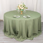 132" Dusty Sage Green Seamless Premium Polyester Round Tablecloth - 220GSM