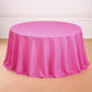 132" Fuchsia Seamless Polyester Round Tablecloth