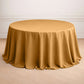 132Inch Gold Seamless Polyester Round Tablecloth