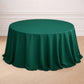132" Hunter Emerald Green Seamless Polyester Round Tablecloth