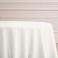 132Inch Ivory Seamless Polyester Round Tablecloth