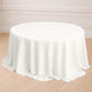 132Inch Ivory Seamless Polyester Round Tablecloth