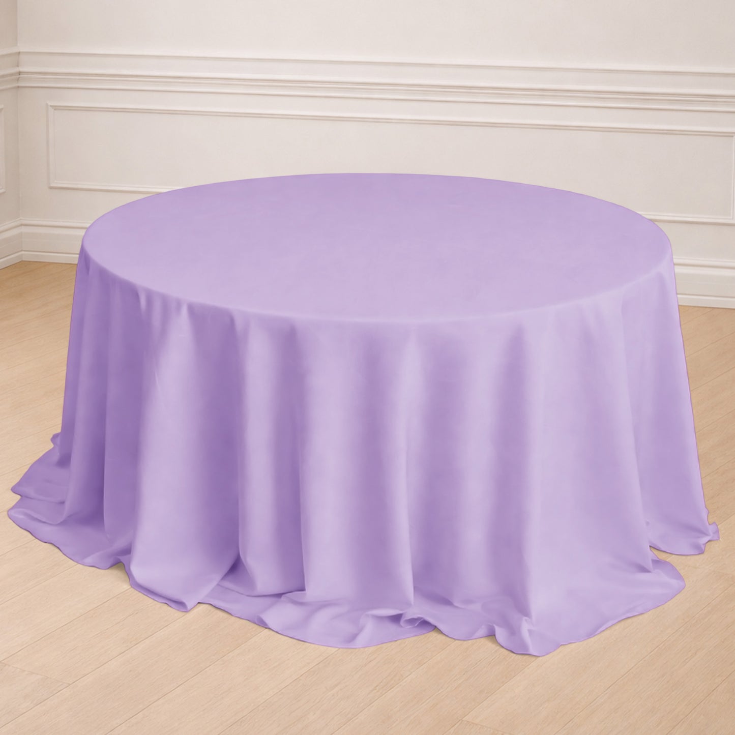 132inc Lavender Lilac Seamless Polyester Round Tablecloth
