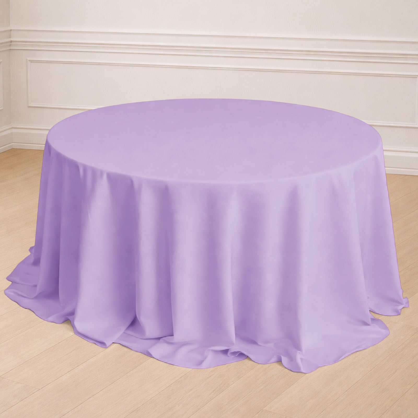 132inc Lavender Lilac Seamless Polyester Round Tablecloth