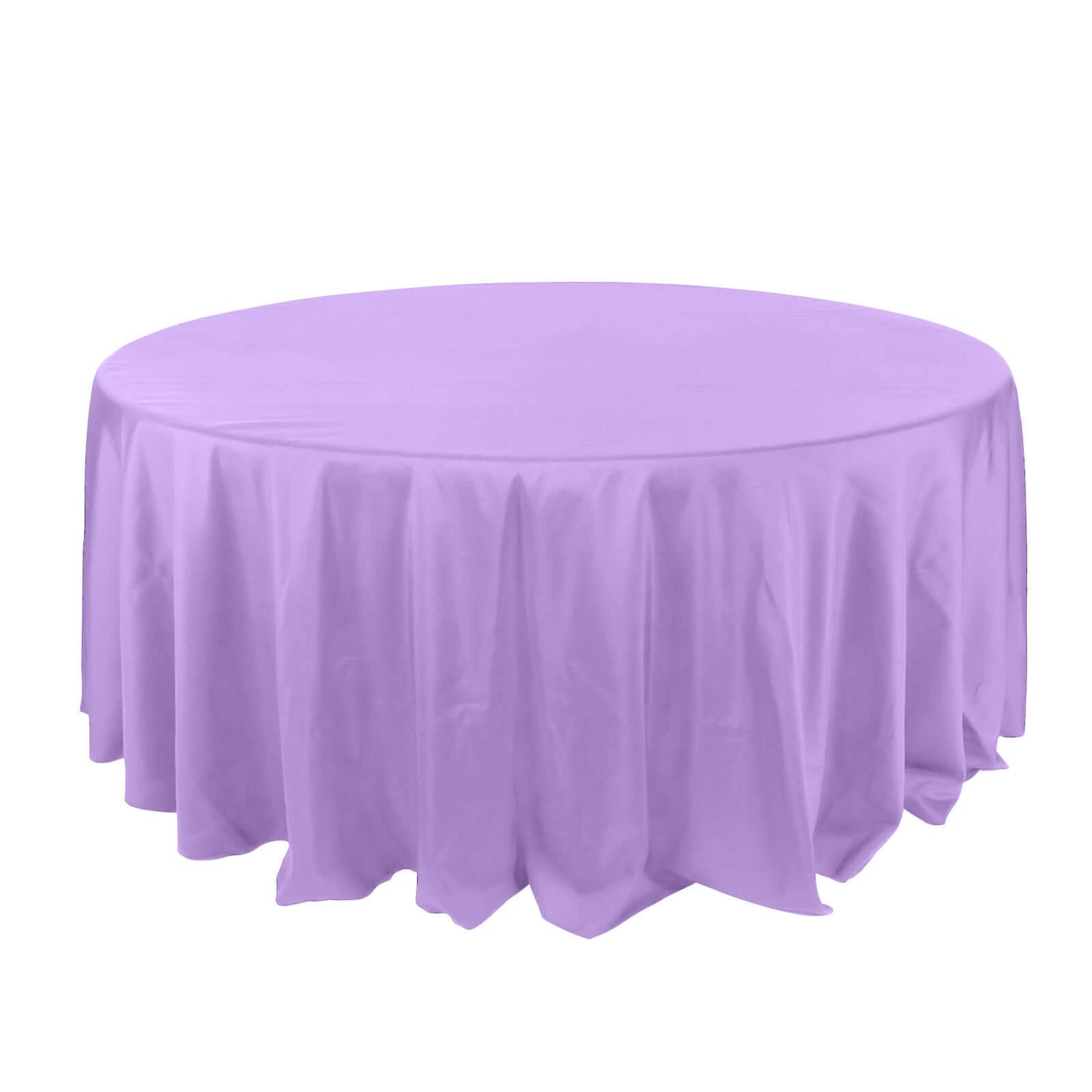 132inc Lavender Lilac Seamless Polyester Round Tablecloth