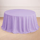 132" Lavender Lilac Seamless Polyester Round Tablecloth