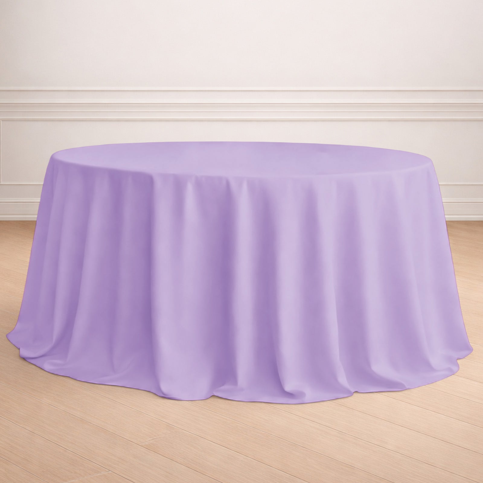 132inc Lavender Lilac Seamless Polyester Round Tablecloth
