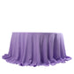 132" Lavender Lilac Seamless Premium Polyester Round Tablecloth - 220GSM for 6 Foot Table With Floor-Length Drop