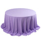 132" Lavender Lilac Seamless Premium Polyester Round Tablecloth - 220GSM for 6 Foot Table With Floor-Length Drop