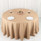 Nude Polyester Seamless Round Tablecloth 132 Inch